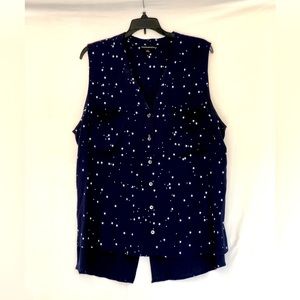 Rock and Republic Navy Blue with Stars Top